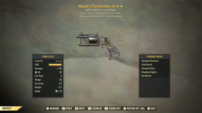 Mutant Explosive 15c Pipe Revolver