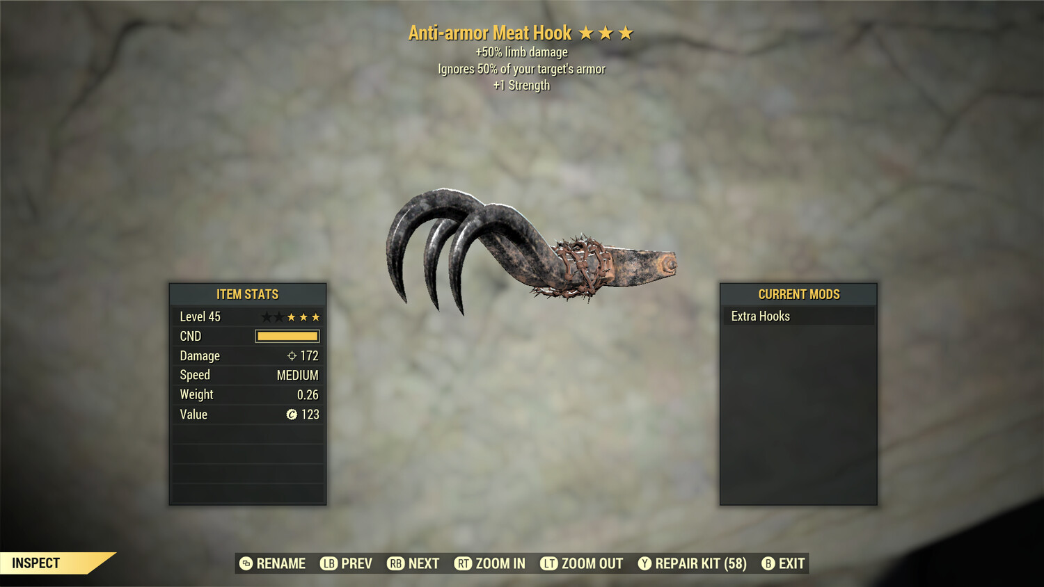 Anti Armor 50L/1S Meat Hook