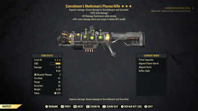 Executioners 50/50 Plasma Rifle