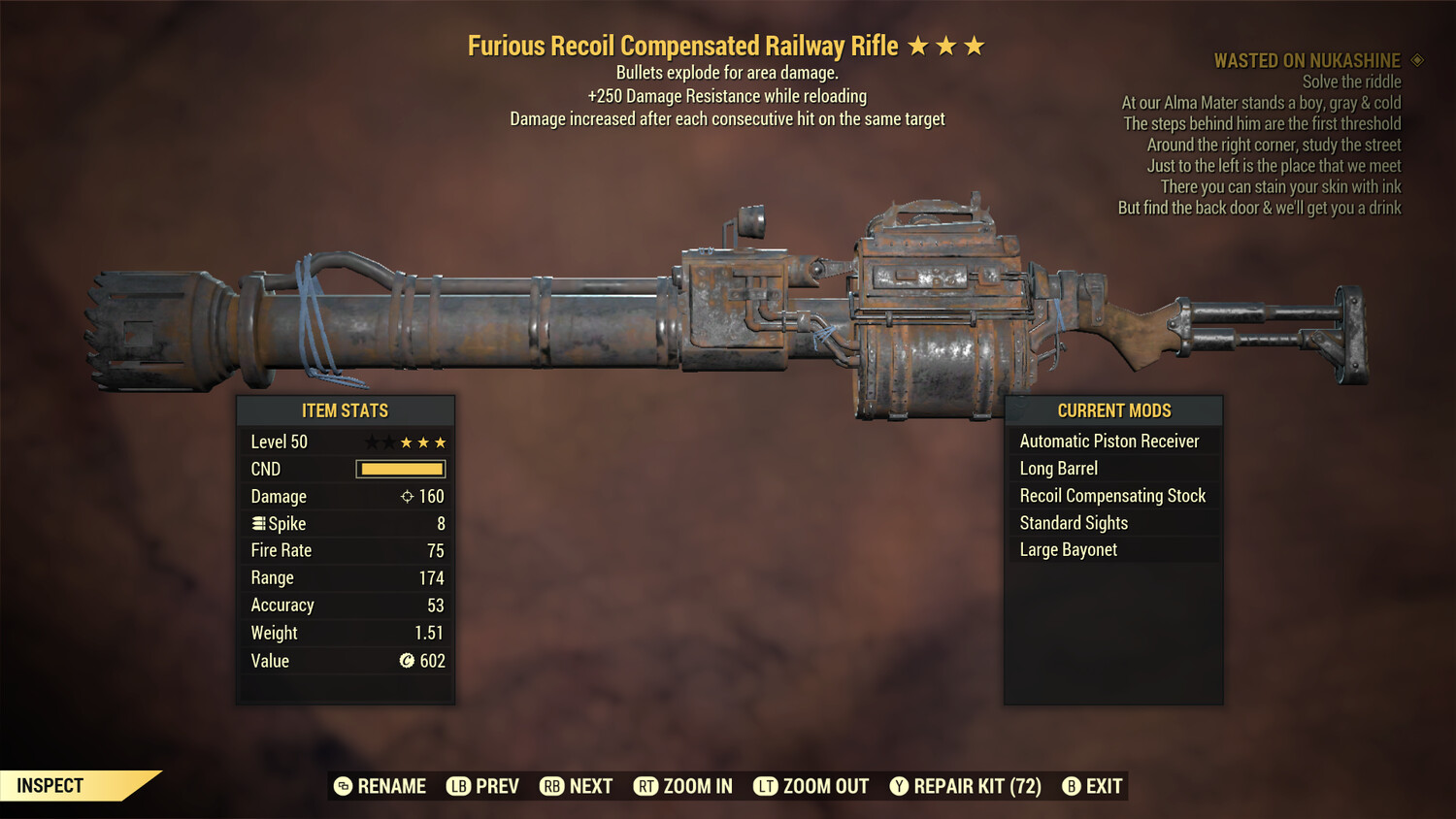 Furious Explosive 250 Railway Rifle