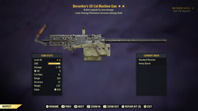 Berserkers Explosive 50 Cal Machine Gun