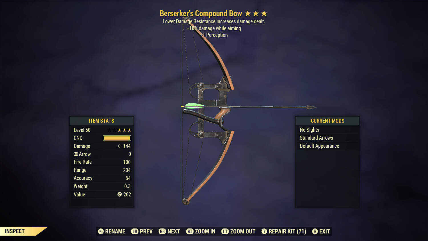 Berserkers 10/1P Compound Bow