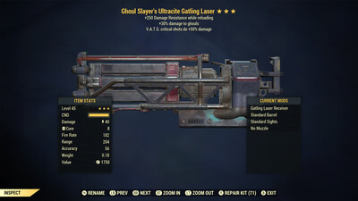 Ghoul Slayers 50/250 Ultracite Gatling Laser