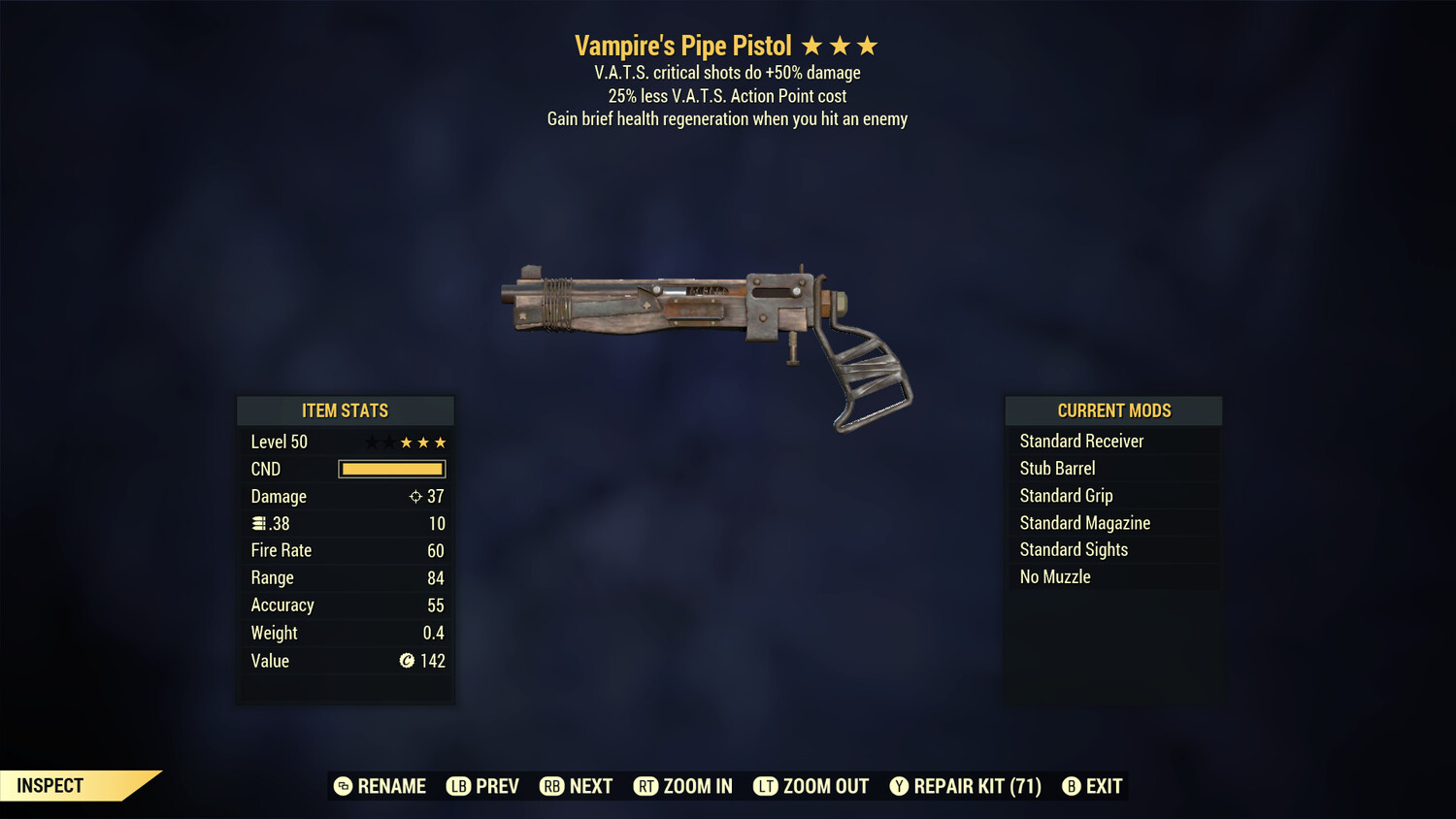 Vampire 50/25 Pipe pistol