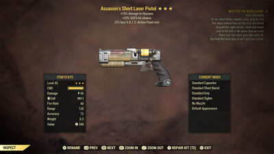 Assassins 33/25 Laser Pistol