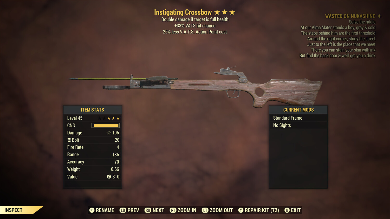 Instigating 33/25 Crossbow