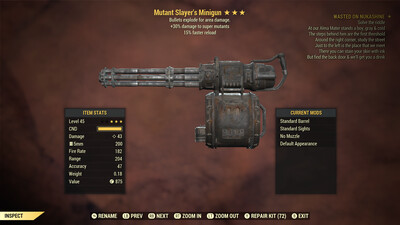 Mutant Slayers Explosive 15 Minigun