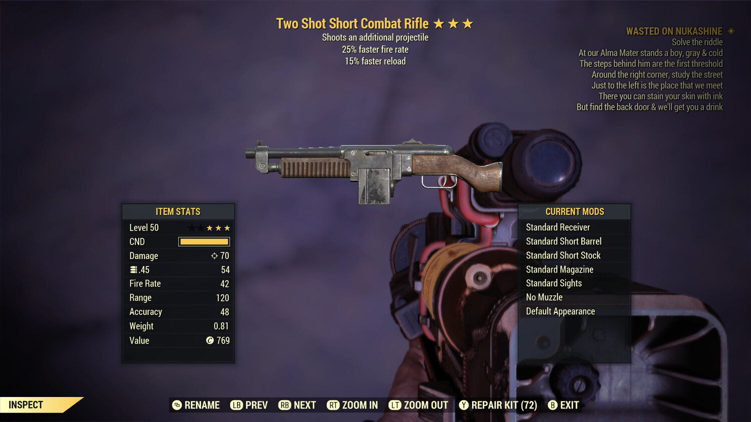 Two Shot 25/15 Combat Rifle