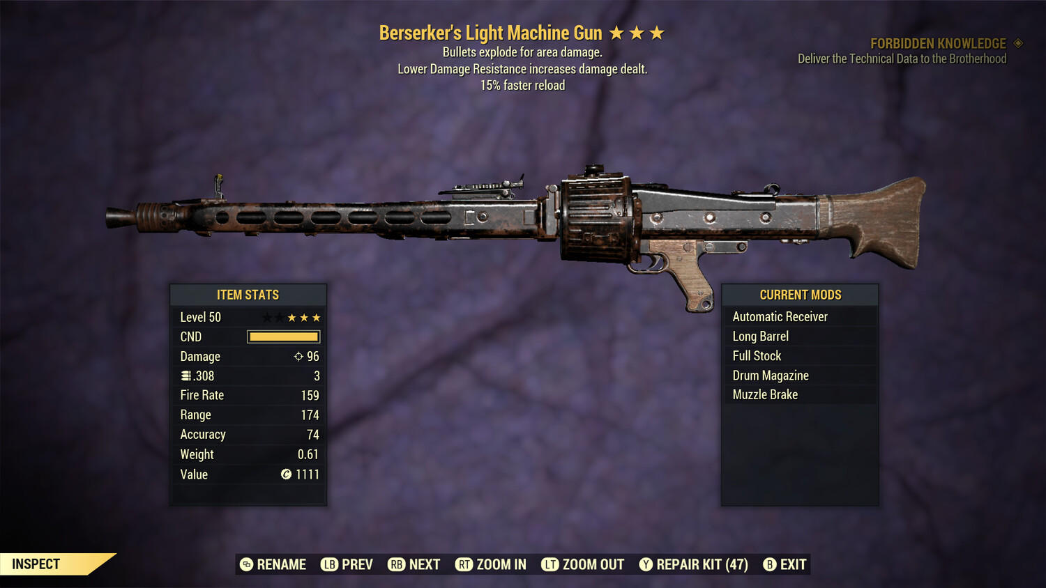 Berserkers Explosive 15r Light Machine Gun