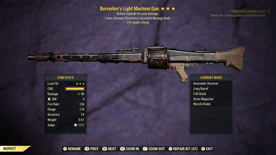 Berserkers Explosive 15r Light Machine Gun