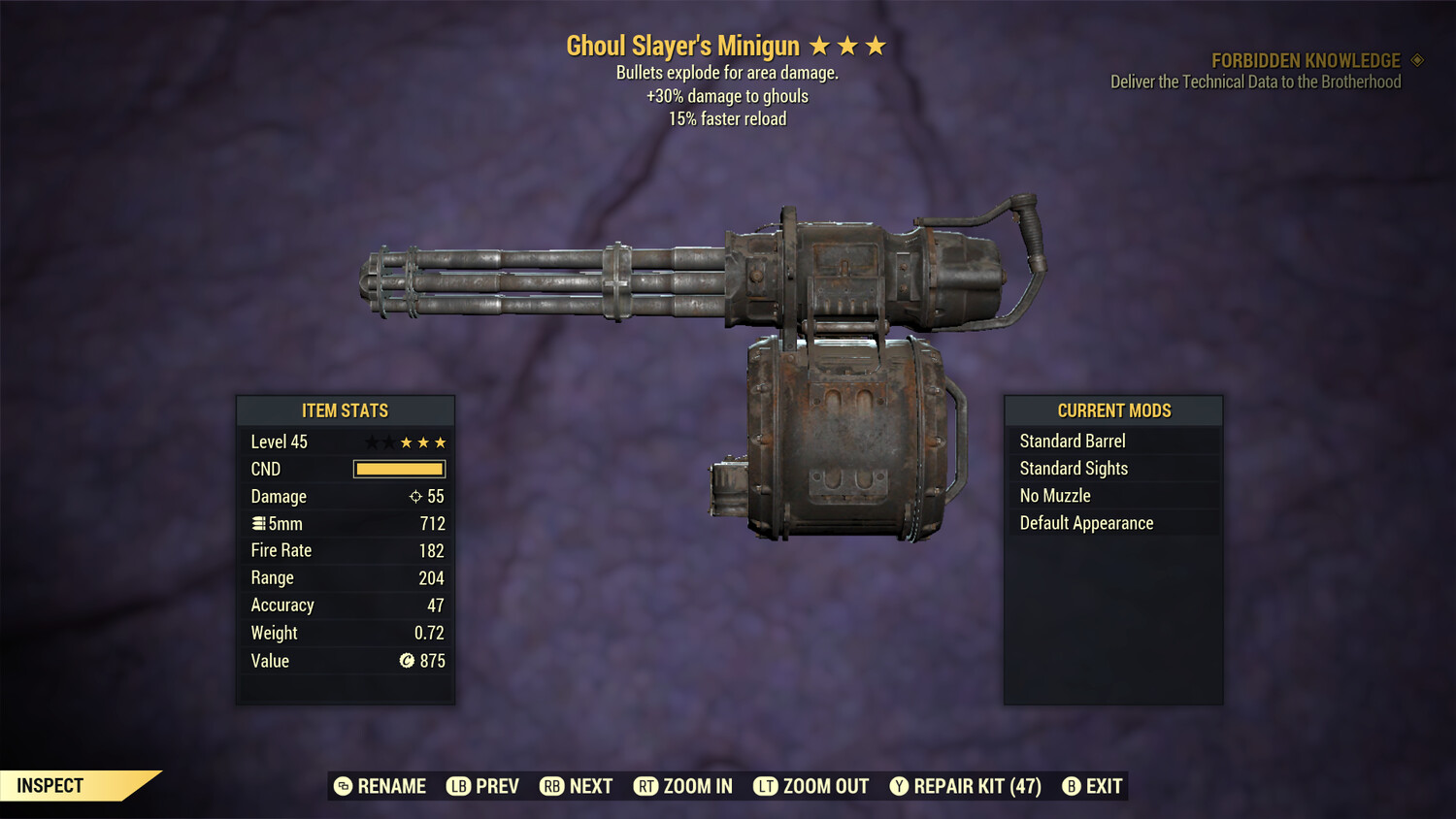 Ghoul Slayers Explosive 15 Minigun