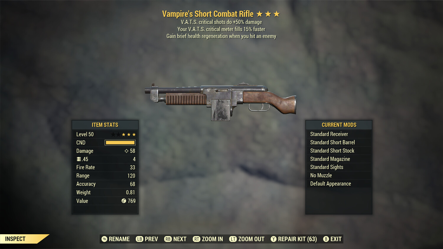 Vampire 50/15 Combat Rifle