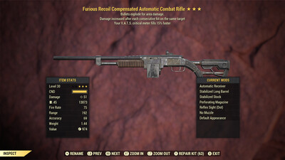Furious Explosive 15 Combat Rifle