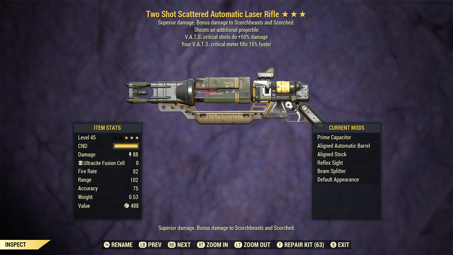 Two Shot 50/15c Laser Rifle