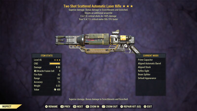 Two Shot 50/15c Laser Rifle