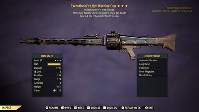 Executioners Explosive 15 Light Machine Gun