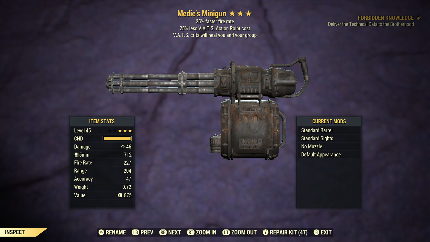 Medic 25/25 Minigun