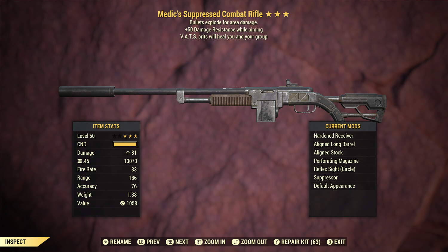 Medics Explosive 50 Combat Rifle