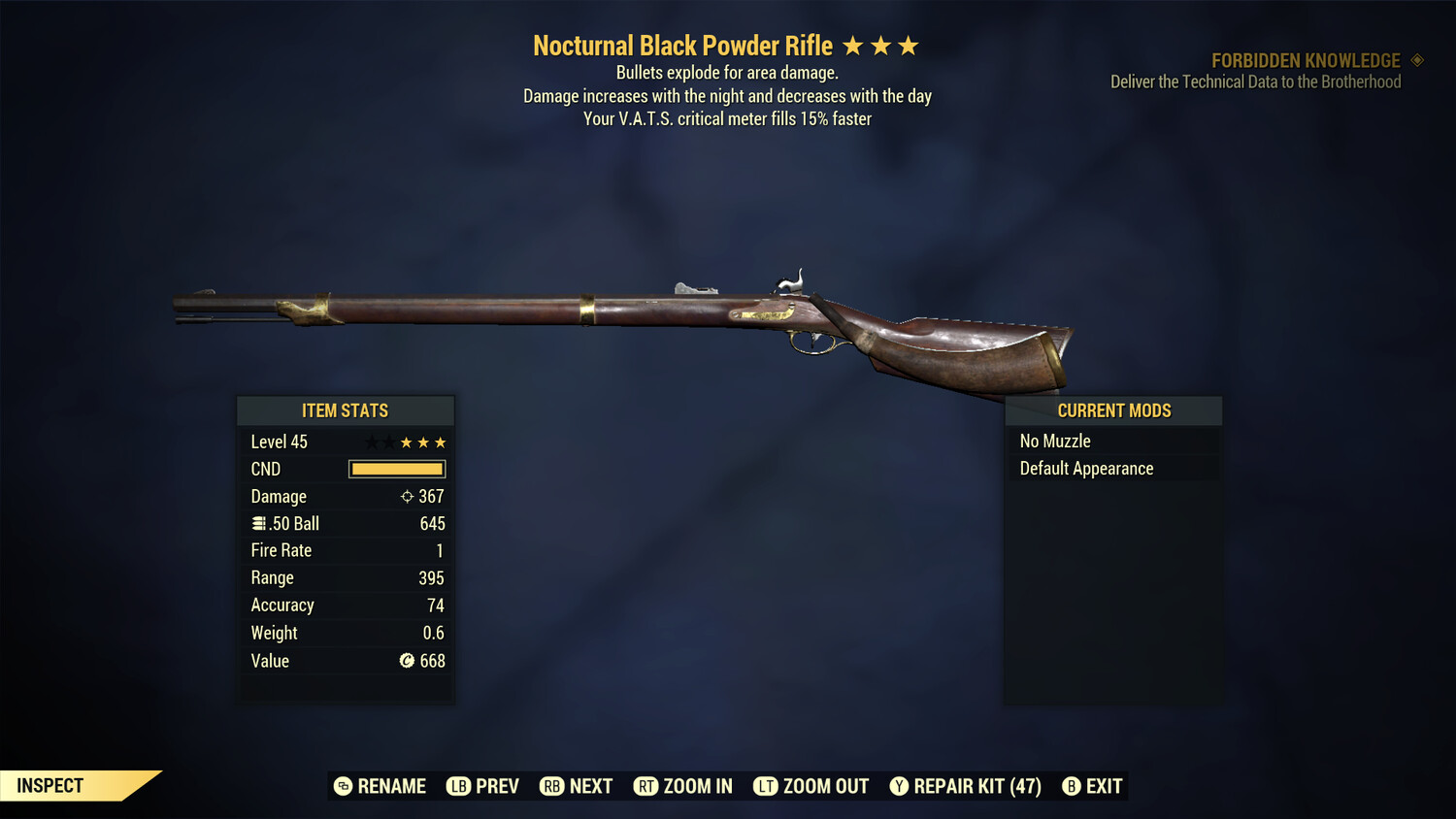 Nocturnal Explosive 15 Black Powder Rifle