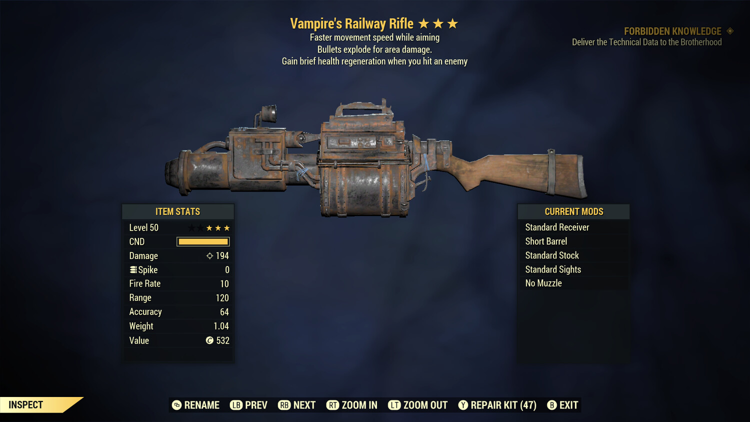 Vampire Explosive FMS Railway Rifle