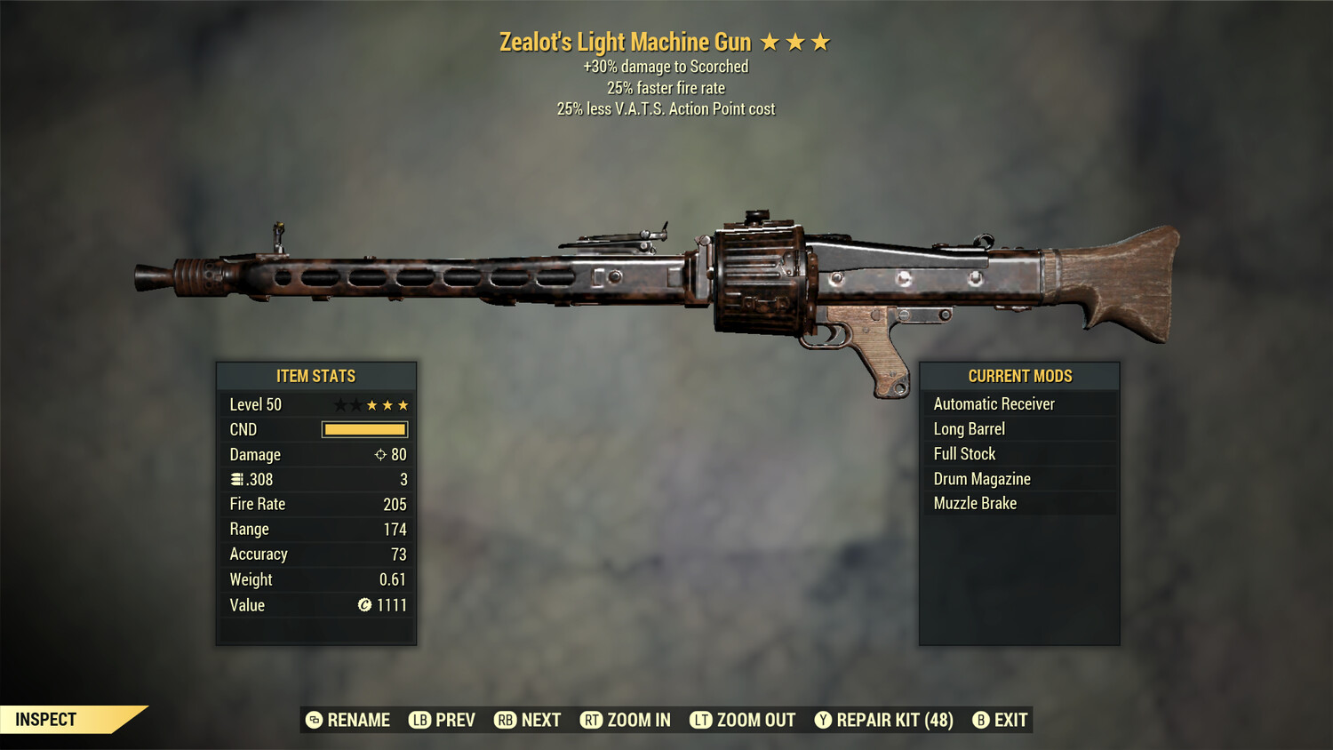 Zealots 25/25 Light Machine Gun