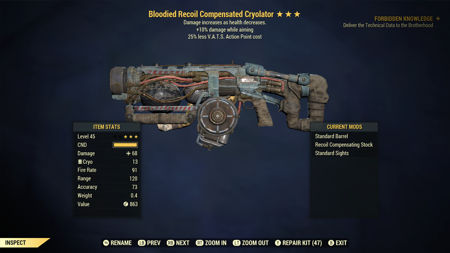 Bloodied 10/25 Cryolator