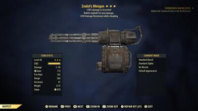 Zealots Explosive 250 Minigun