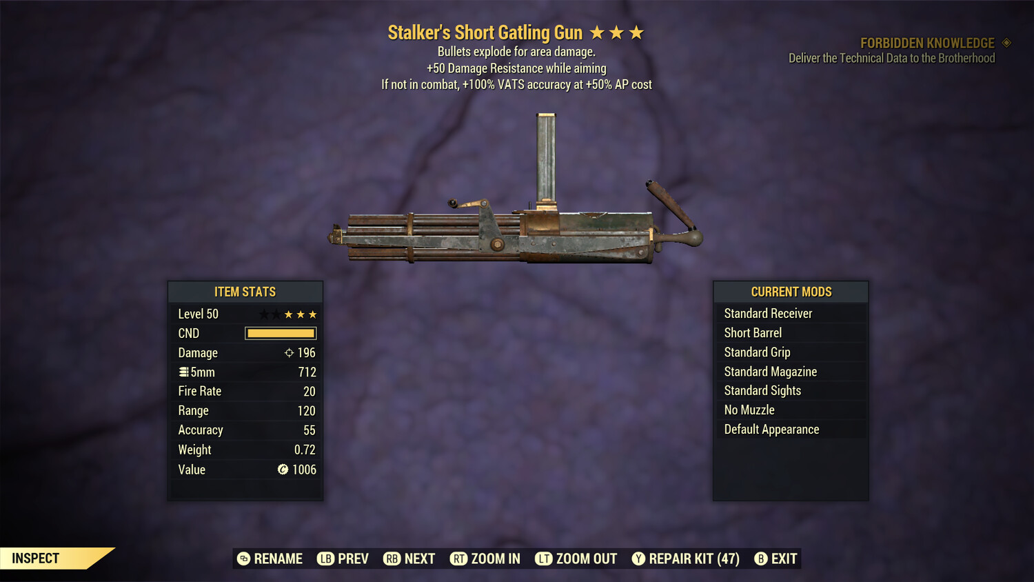 Stalkers Explosive 50 Gatling Gun