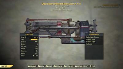 Ghoul Slayers Ultracite 25/25 Gatling Laser