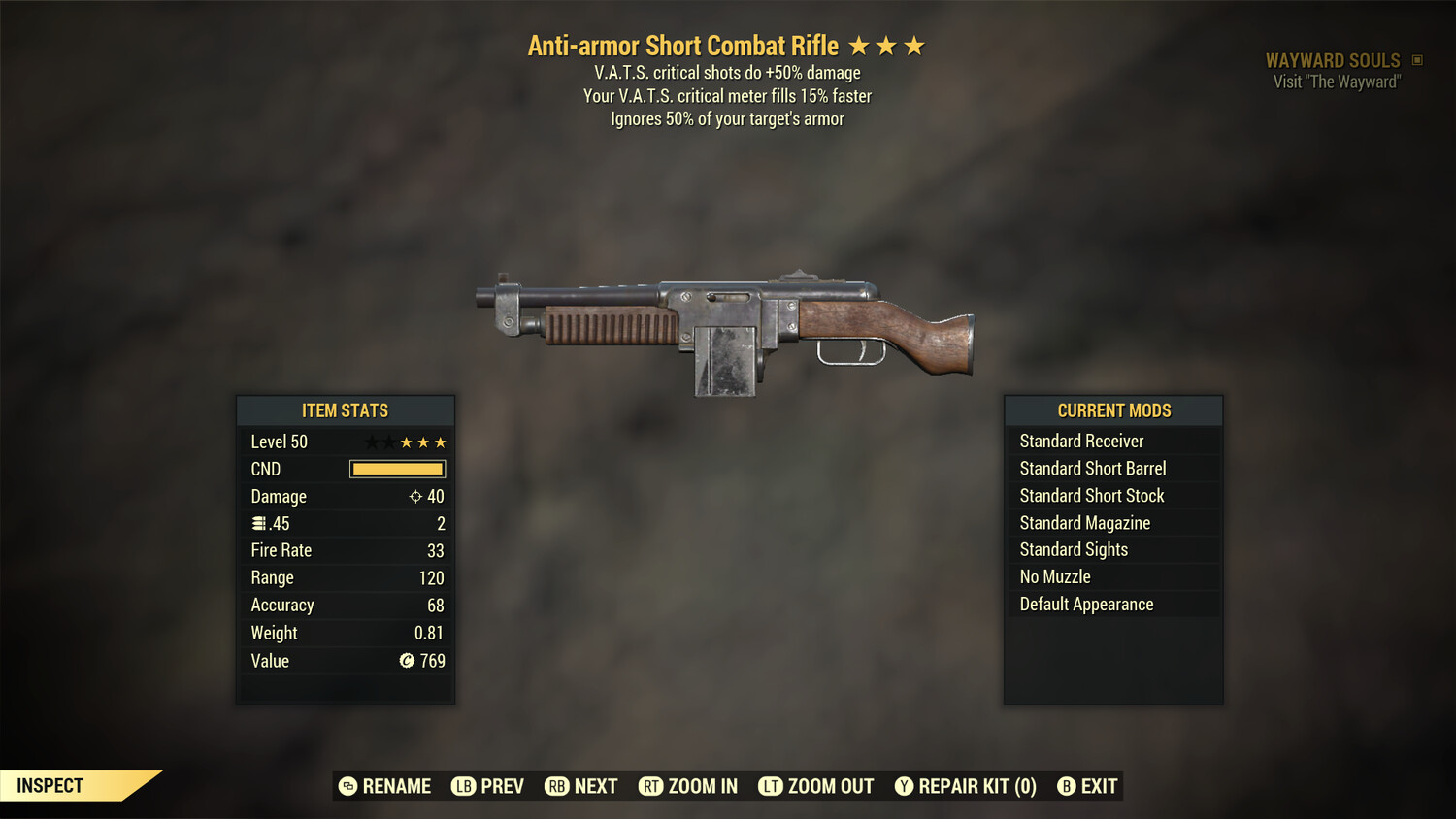 Anti Armor 50/15 Combat Rifle