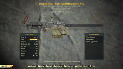 Troubleshooters Explosive 25 50-Cal Machine Gun