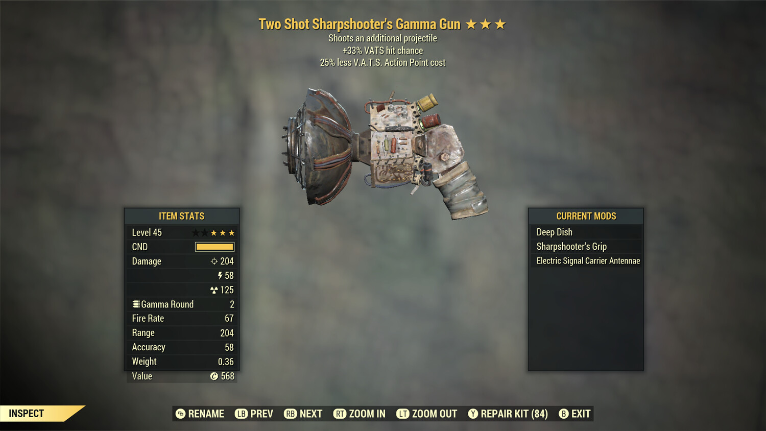 Two Shot 33/25 Gamma Gun