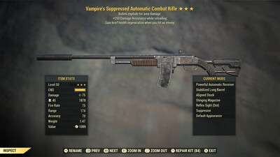 Vampire Explosive 250 Combat Rifle