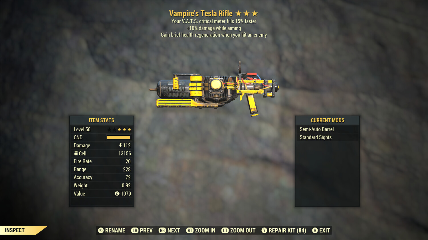 Vampire 10/15 Tesla Rifle