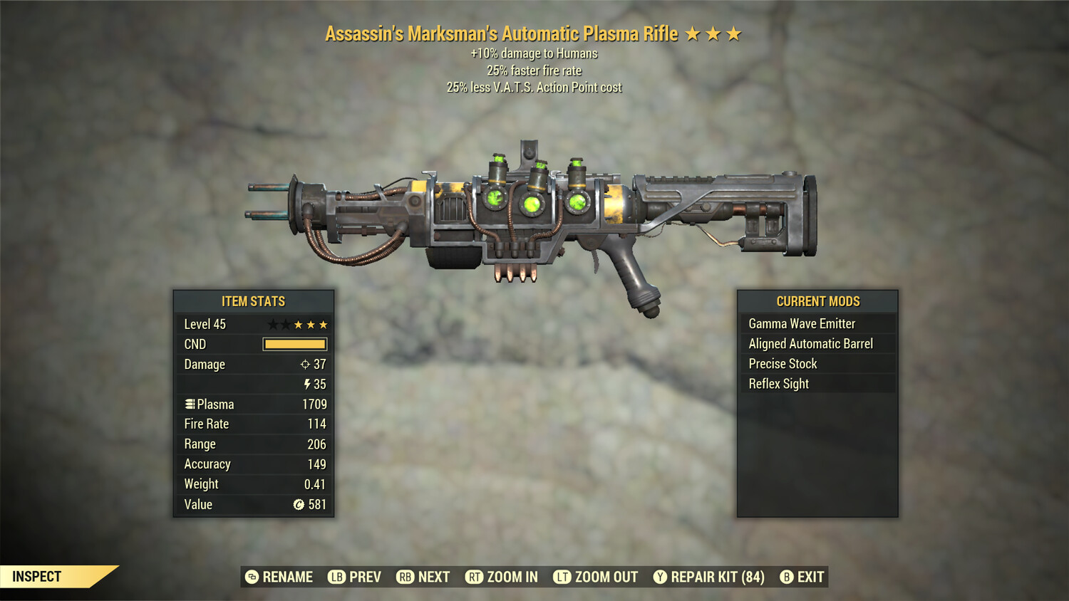 Assassins 25/25 Plasma Rifle
