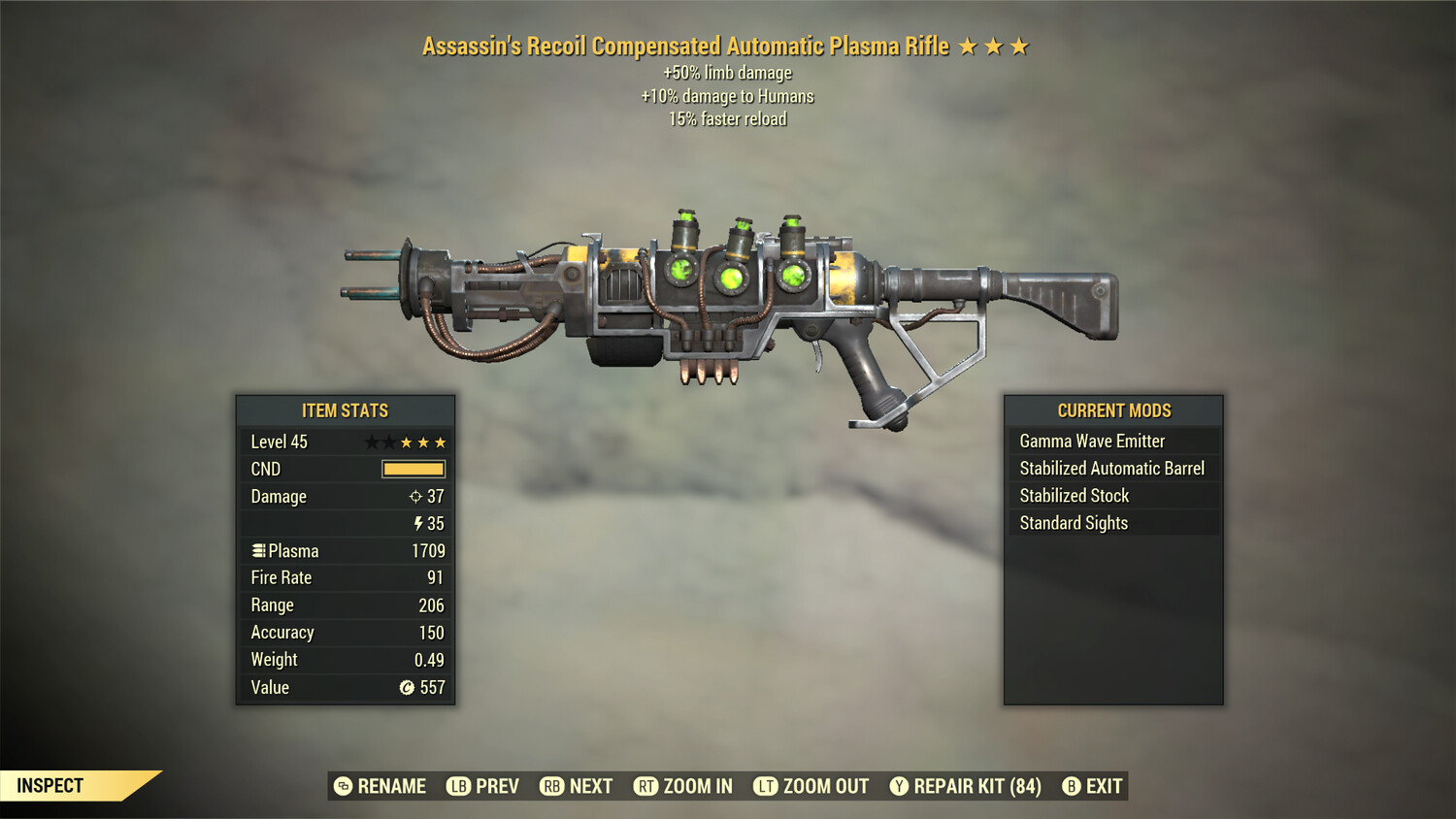 Assassins 50/15 Plasma Rifle