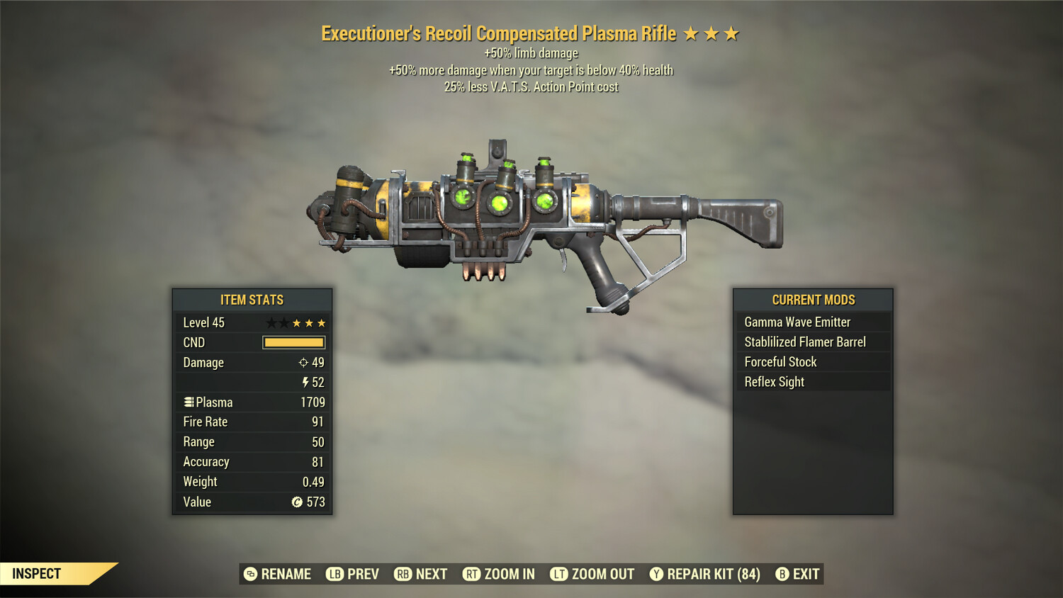 Executioners 50/25 Plasma Rifle
