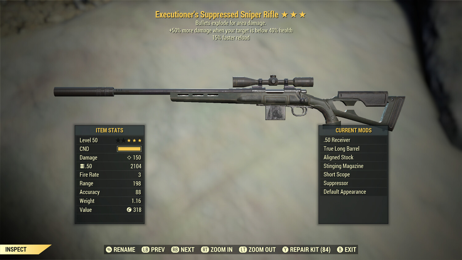 Executioners Explosive 15 Sniper Rifle