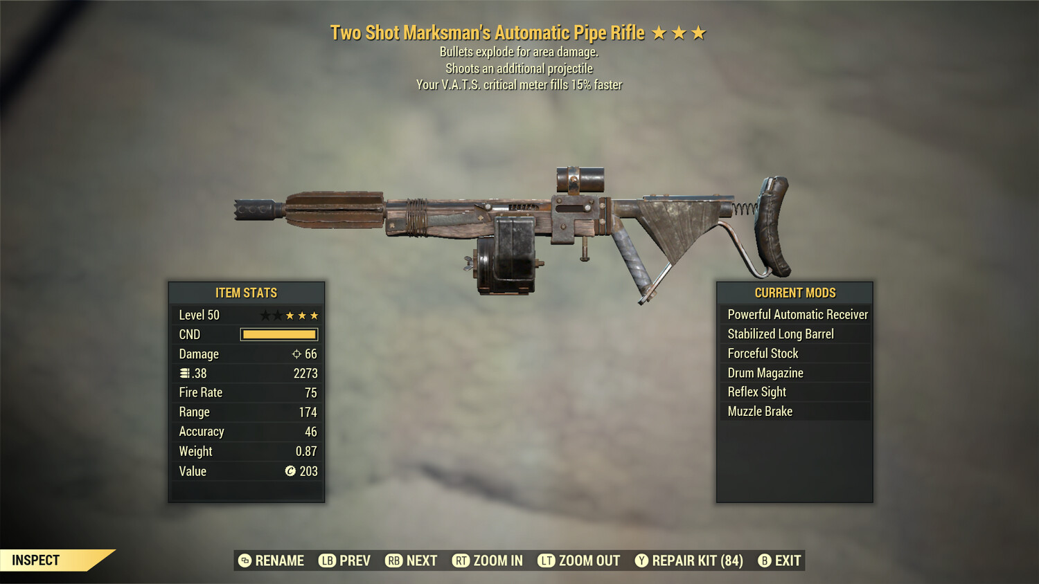 Two Shot Explosive 15 Pipe Rifle