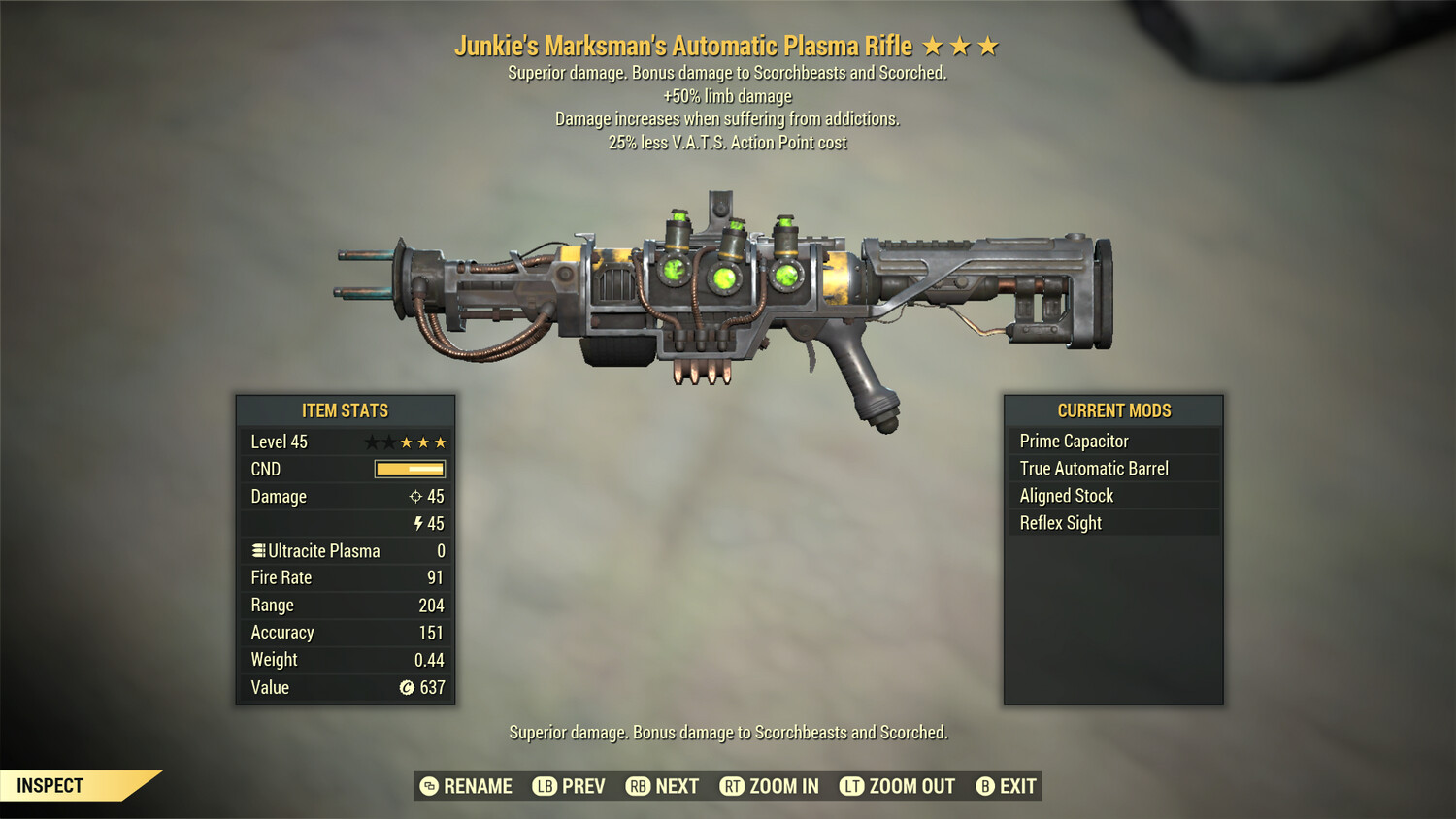 Junkie 50/25 Plasma Rifle