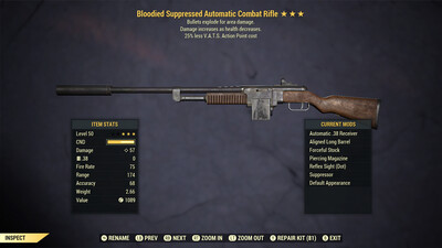 Bloodied Explosive 25 Combat Rifle
