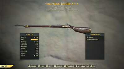 Vampire Explosive 15c Black Powder Rifle
