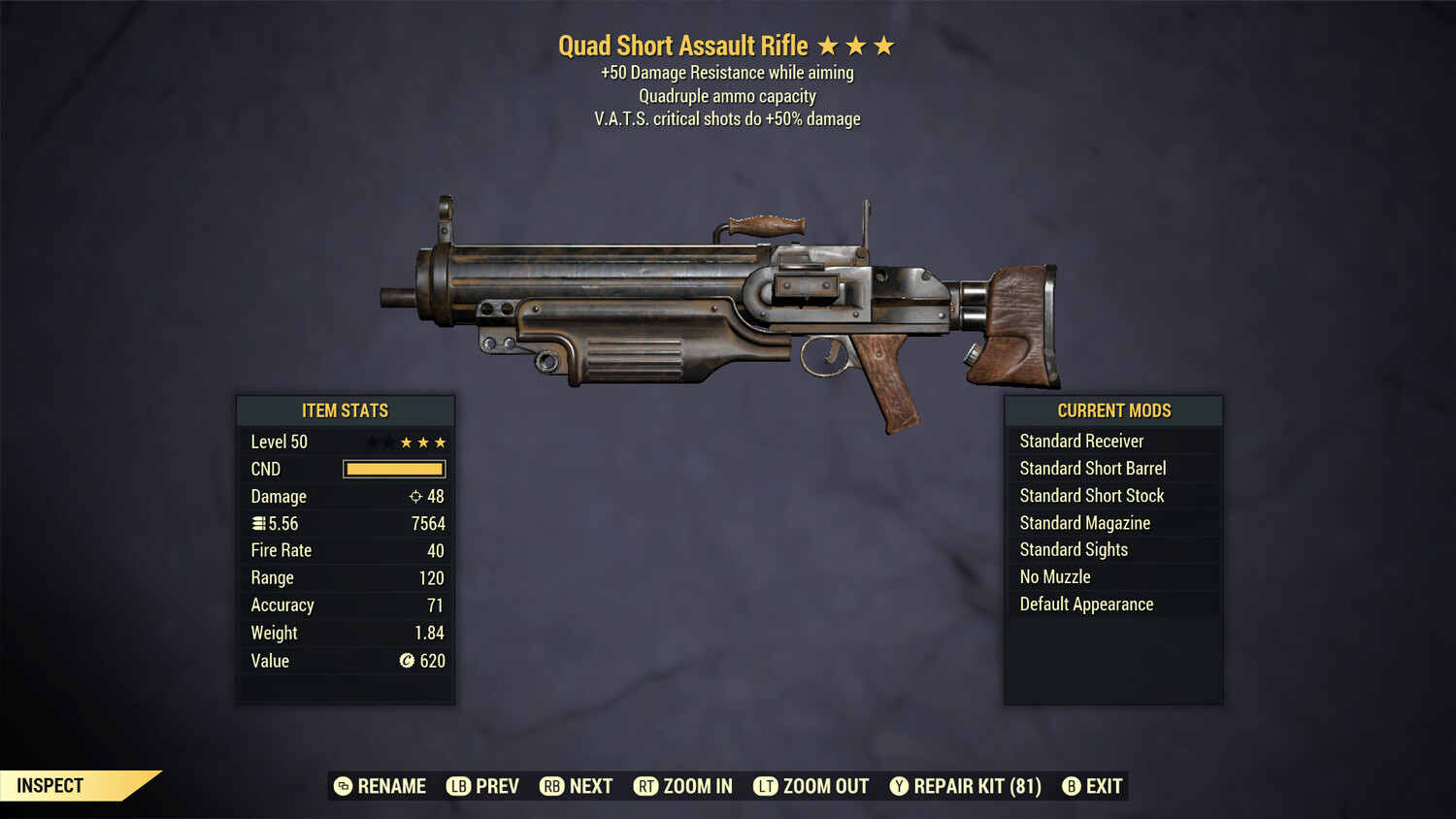 Quad 50/50 Assault Rifle