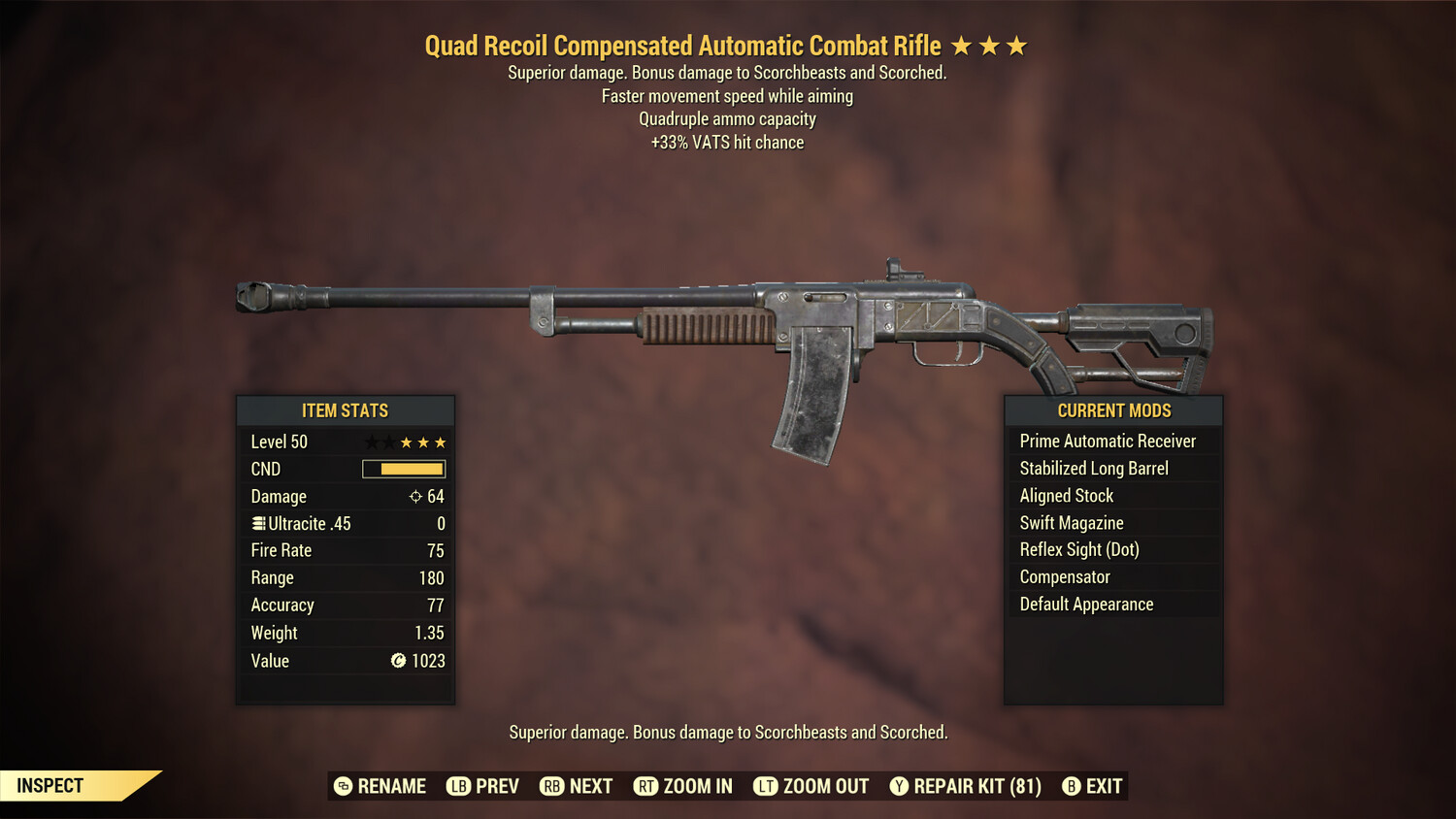 Quad 33 FMS Combat Rifle