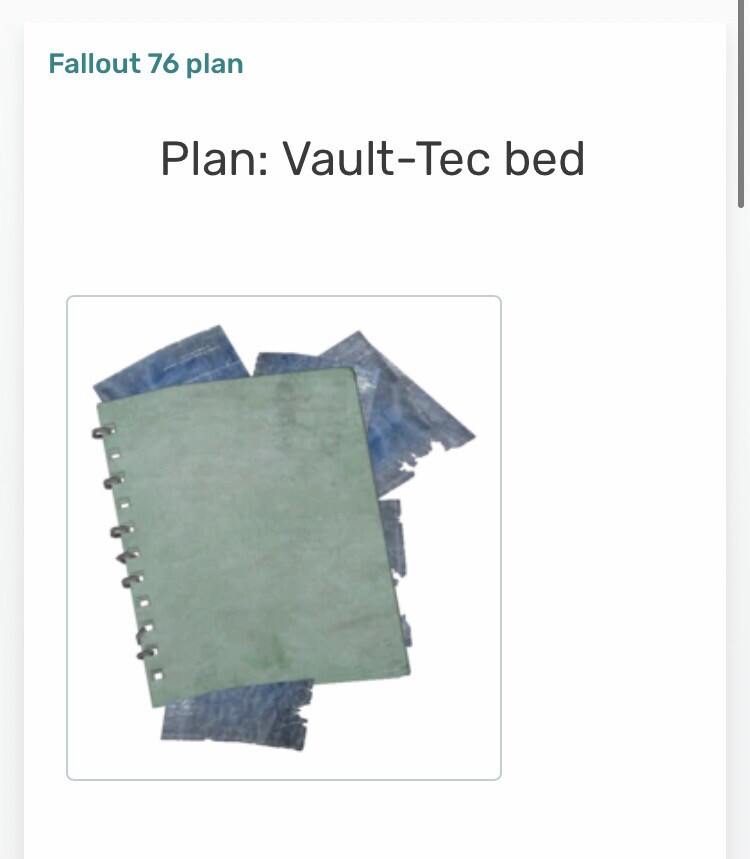 Vault Tec Bed