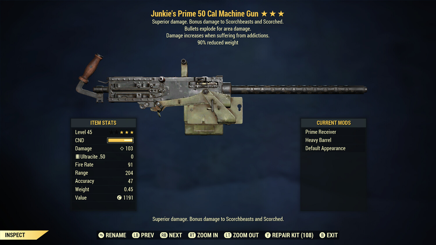 Junkies Explosive 90 50-Cal Machine Gun