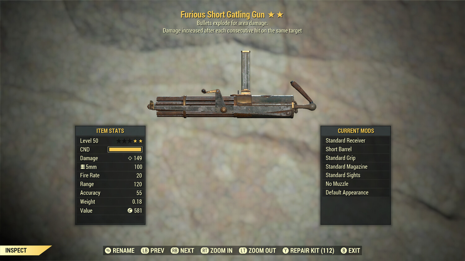 Furious Explosive Gatling Gun