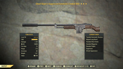 Ghoul Slayers Explosive 15 Combat Rifle