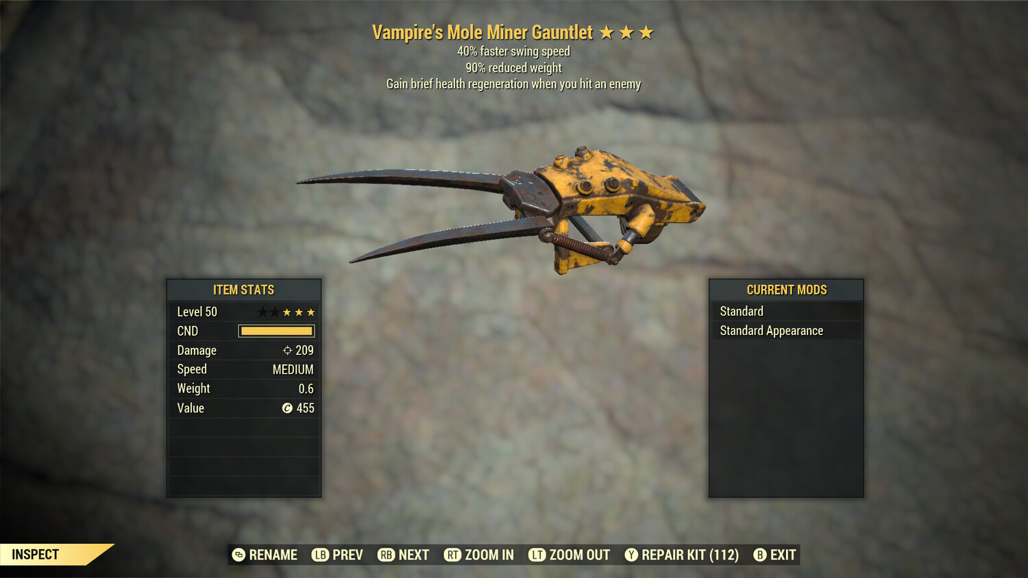 Vampire SS 90 Mole Miner Gauntlet