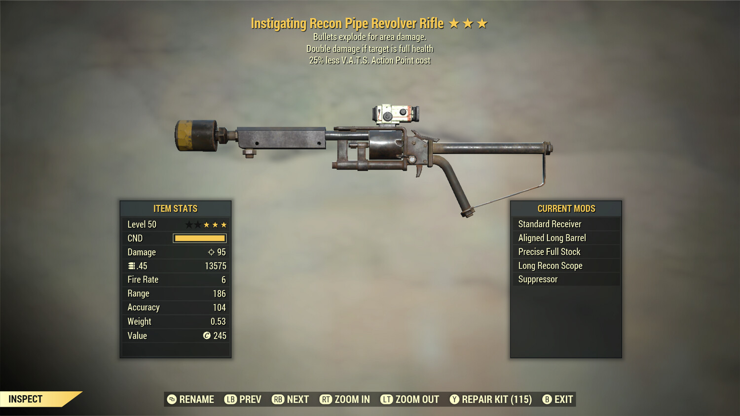 Instigating Explosive 25 Pipe Rifle